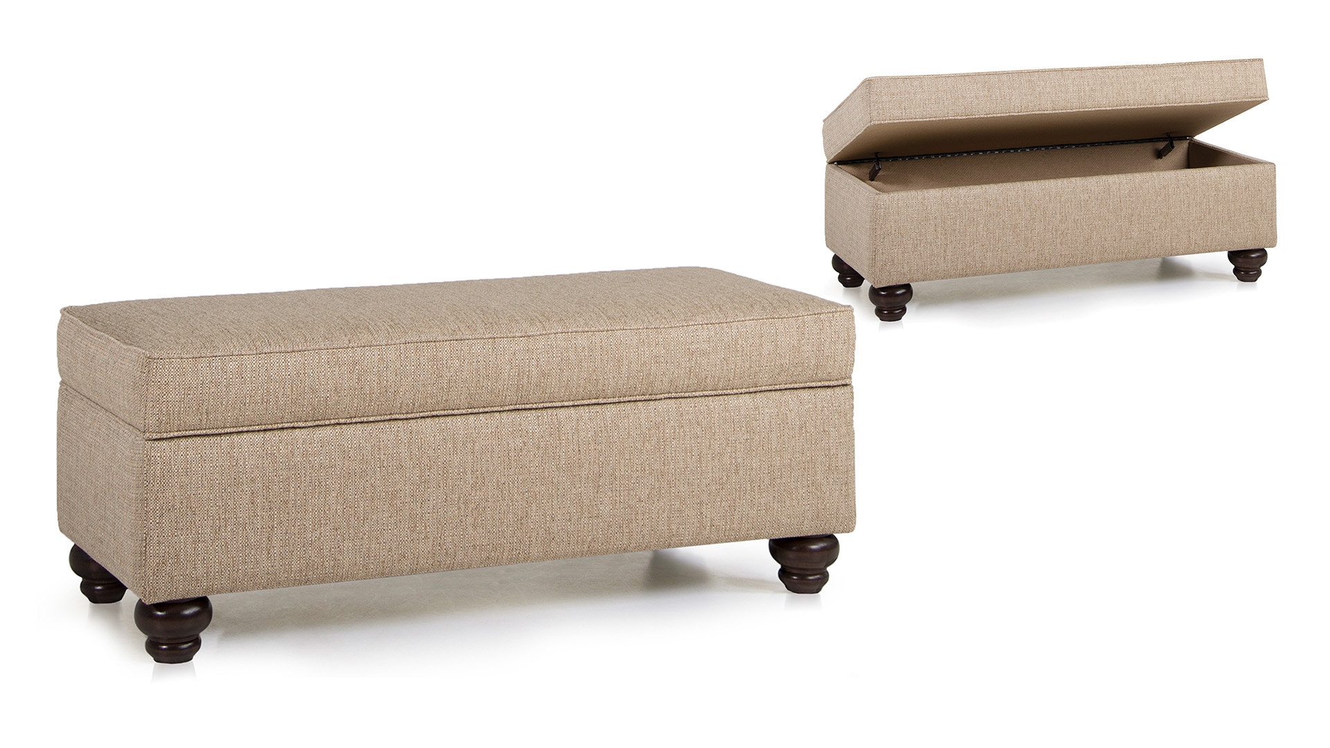 gromit　journal standard Furniture Smith Brothers Living Room Storage Ottoman With Tapered Leg